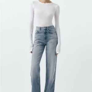 Zara Light Blue Flare & Wide Leg Jeans